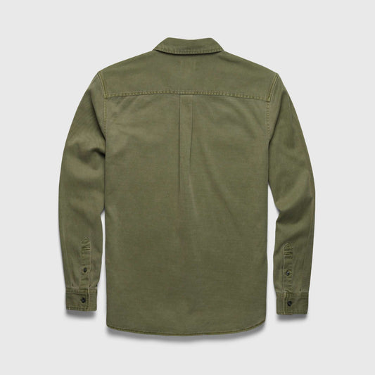 Surfside Supply Jeb Tencel Shirt - Deep Lichen Green Dark Olive Green