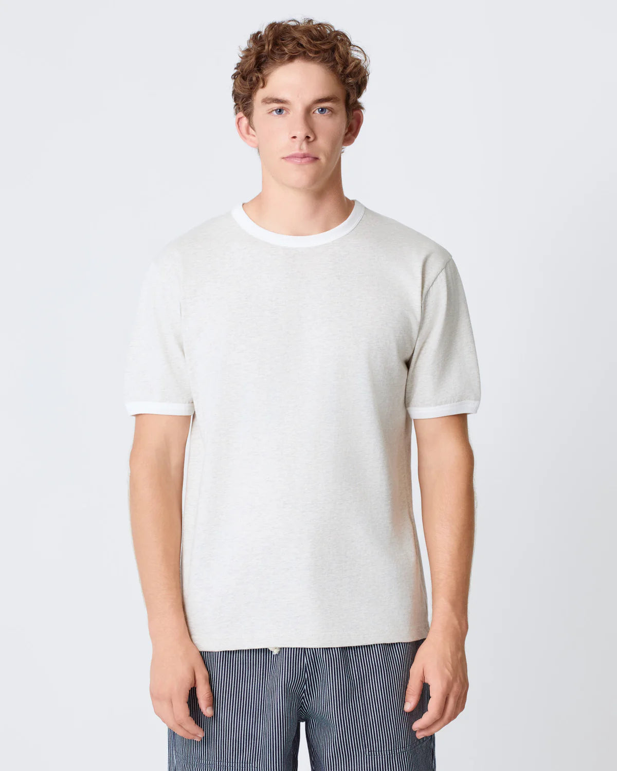 Meneres T-Shirt - Grey Mesc/White - DUNE + SALT