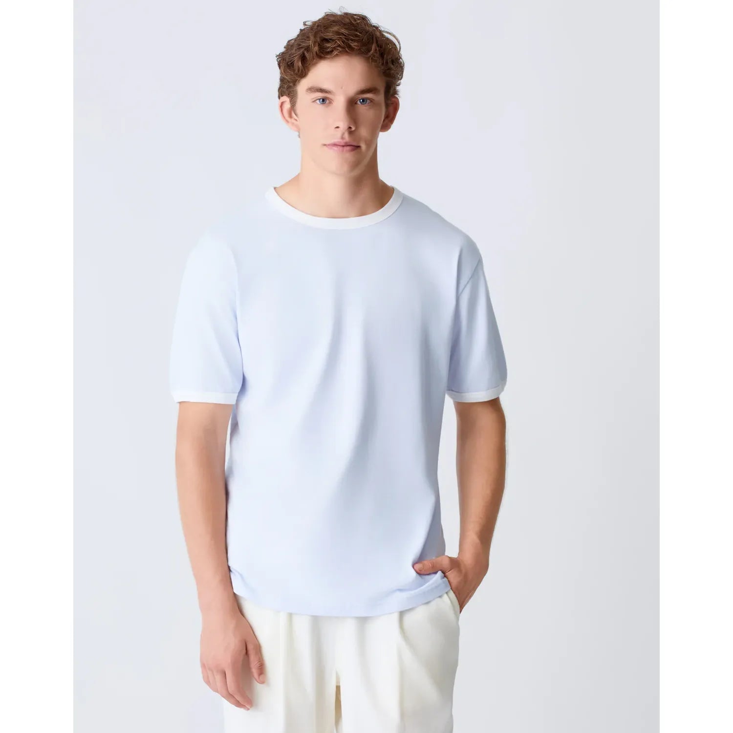 Meneres T-Shirt - Pale Blue/White - DUNE + SALT