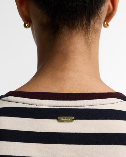 Woodhouse Striped Long-Sleeved T-Shirt - Dark Navy/Birch, detail