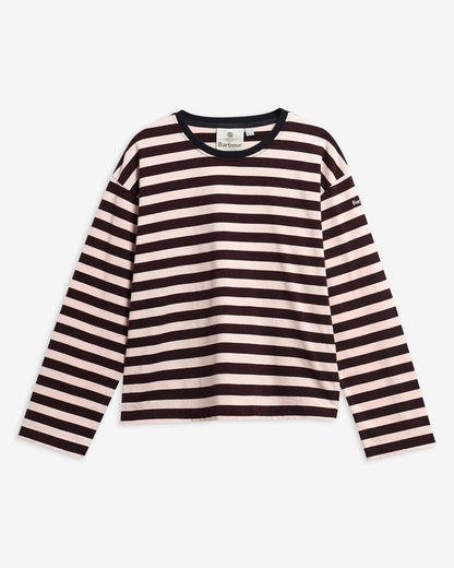 Woodhouse Striped Long-Sleeved T-Shirt - Fig/Pink Blush, flat
