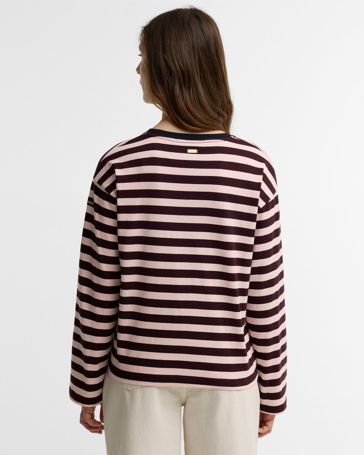 Woodhouse Striped Long-Sleeved T-Shirt - Fig/Pink Blush, back