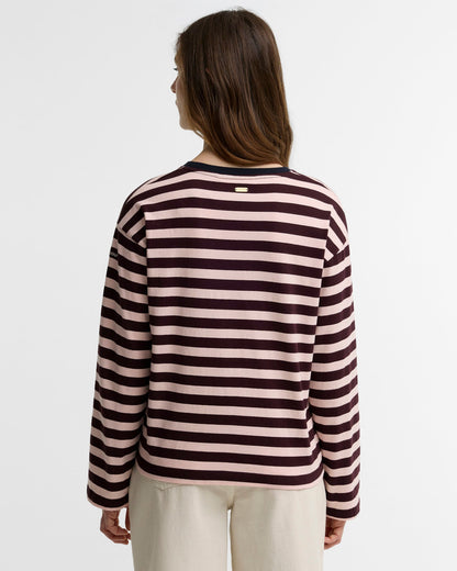 Woodhouse Striped Long-Sleeved T-Shirt - Fig/Pink Blush, back