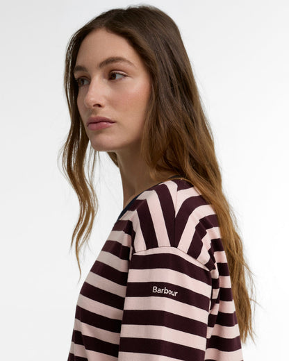 Woodhouse Striped Long-Sleeved T-Shirt - Fig/Pink Blush, detail