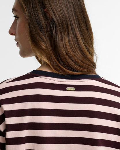 Woodhouse Striped Long-Sleeved T-Shirt - Fig/Pink Blush, detail
