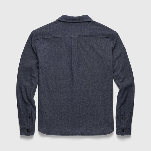 Surfside Supply Louis Soft Herringbone Overshirt - Navy Dark Slate Gray