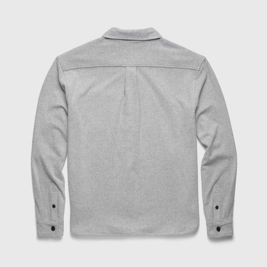 Surfside Supply Louis Soft Herringbone Overshirt - Sugar Swizzle Gray