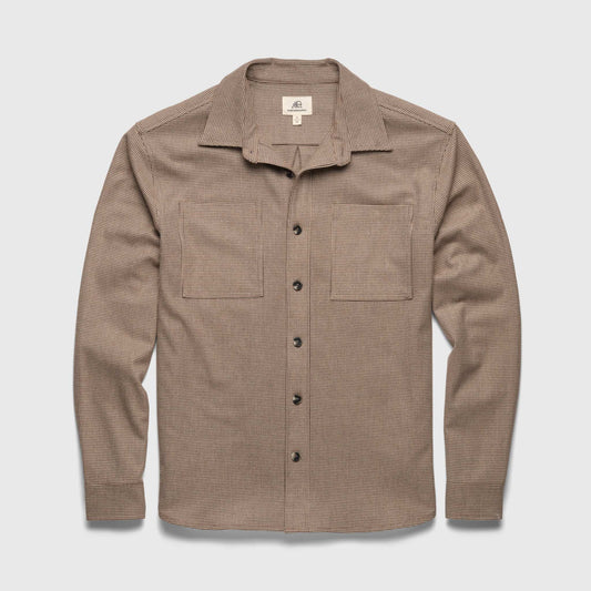 Louis Soft Houndstooth Overshirt - Brown