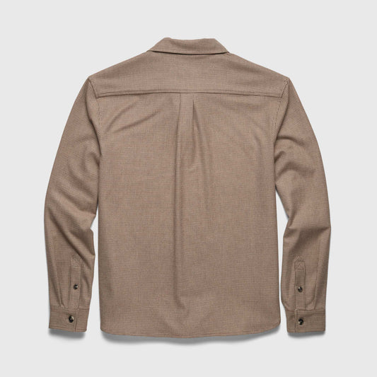 Surfside Supply Louis Soft Houndstooth Overshirt - Brown Rosy Brown