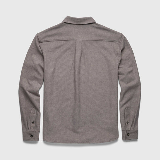 Surfside Supply Louis Soft Houndstooth Overshirt - Ebony Slate Gray
