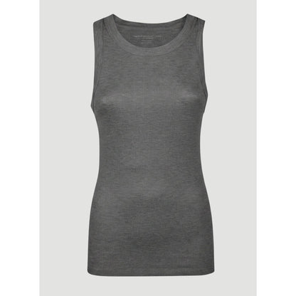 Majestic Filatures Soft Touch Metallic Baby Rib Crewneck Tank - Gris Chin Clair Dim Gray