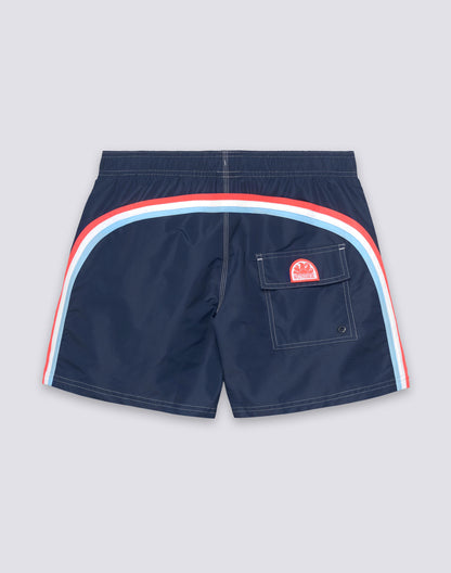 Iconic Taffeta Elastic Waist Boardshort - Navy