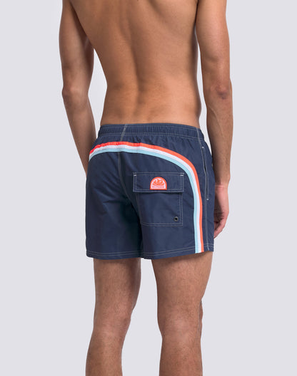 Iconic Taffeta Elastic Waist Boardshort - Navy