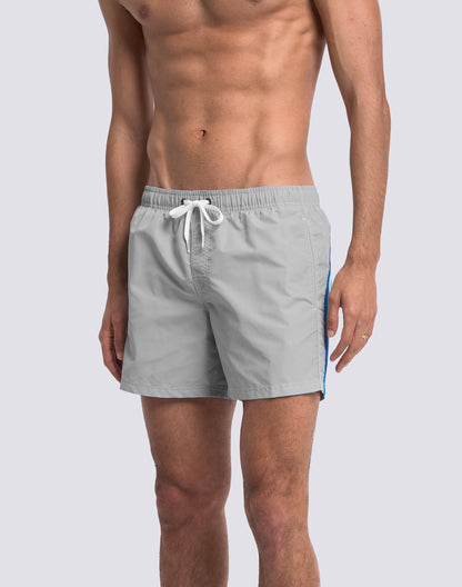 Iconic Taffeta Elastic Waist Boardshort - Silver
