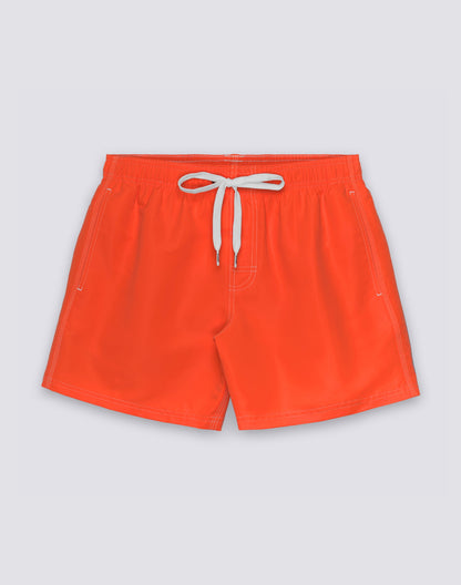 Iconic Taffeta Elastic Waist Boardshort - Fluo Orange