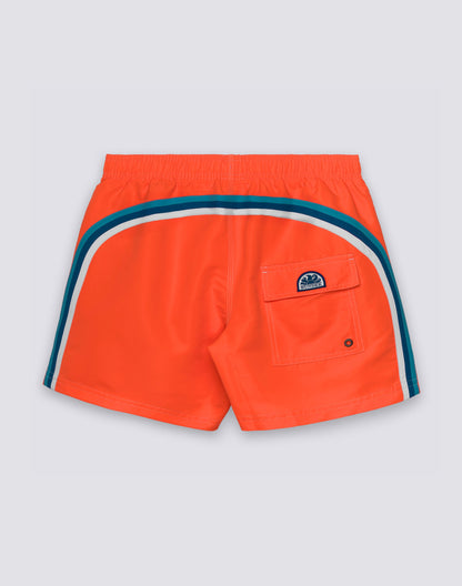 Iconic Taffeta Elastic Waist Boardshort - Fluo Orange