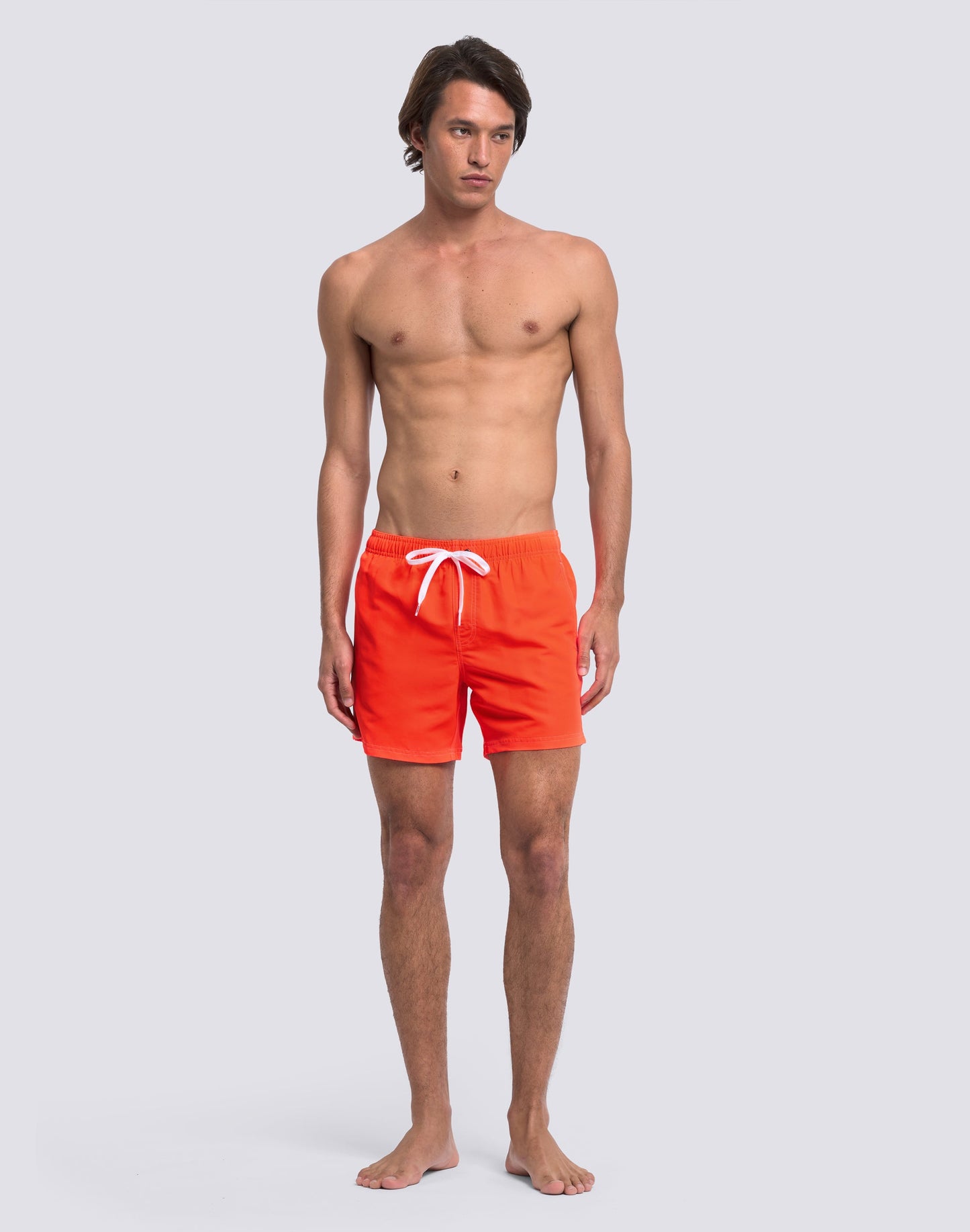 Iconic Taffeta Elastic Waist Boardshort - Fluo Orange