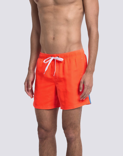 Iconic Taffeta Elastic Waist Boardshort - Fluo Orange