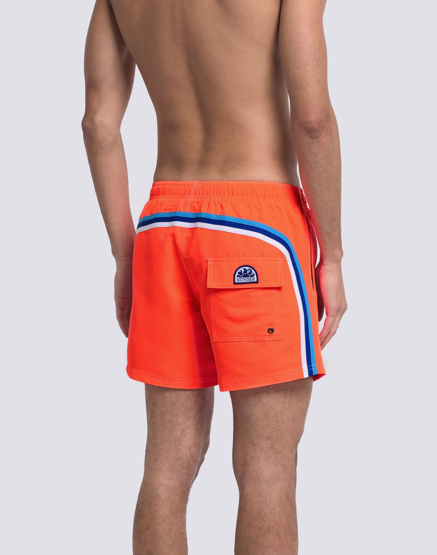 Iconic Taffeta Elastic Waist Boardshort - Fluo Orange