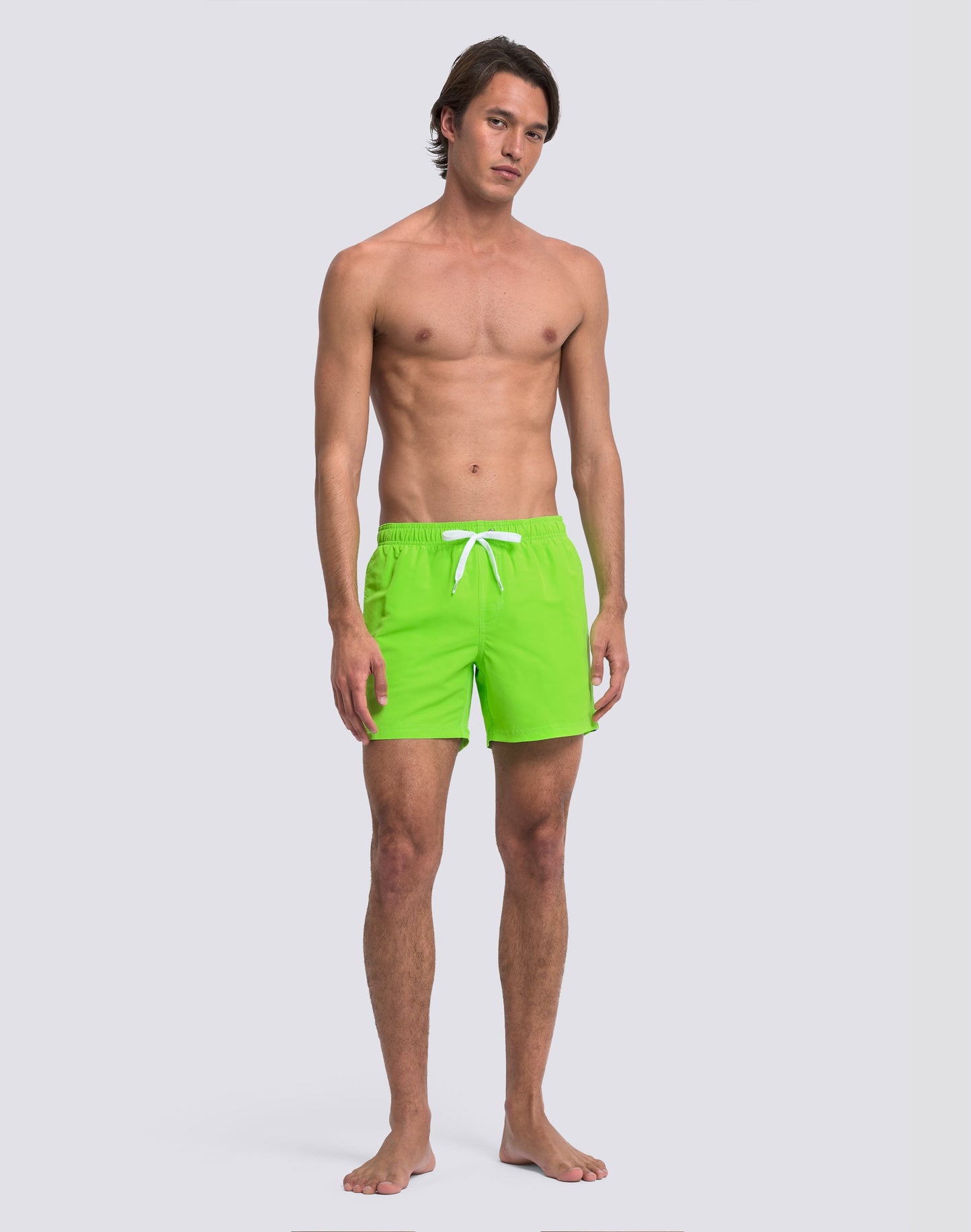 Iconic Taffeta Elastic Waist Boardshort - Fluo Green