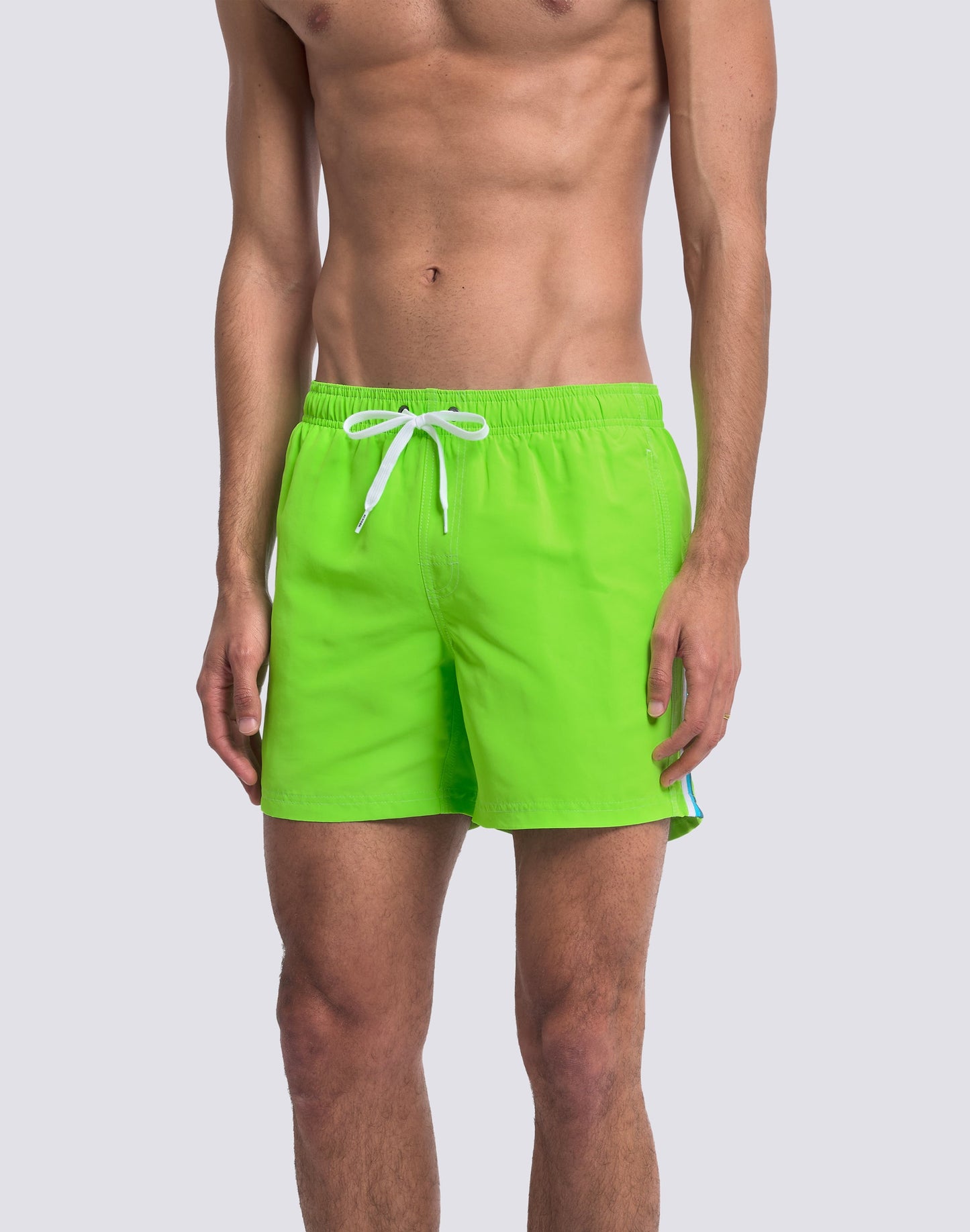 Iconic Taffeta Elastic Waist Boardshort - Fluo Green