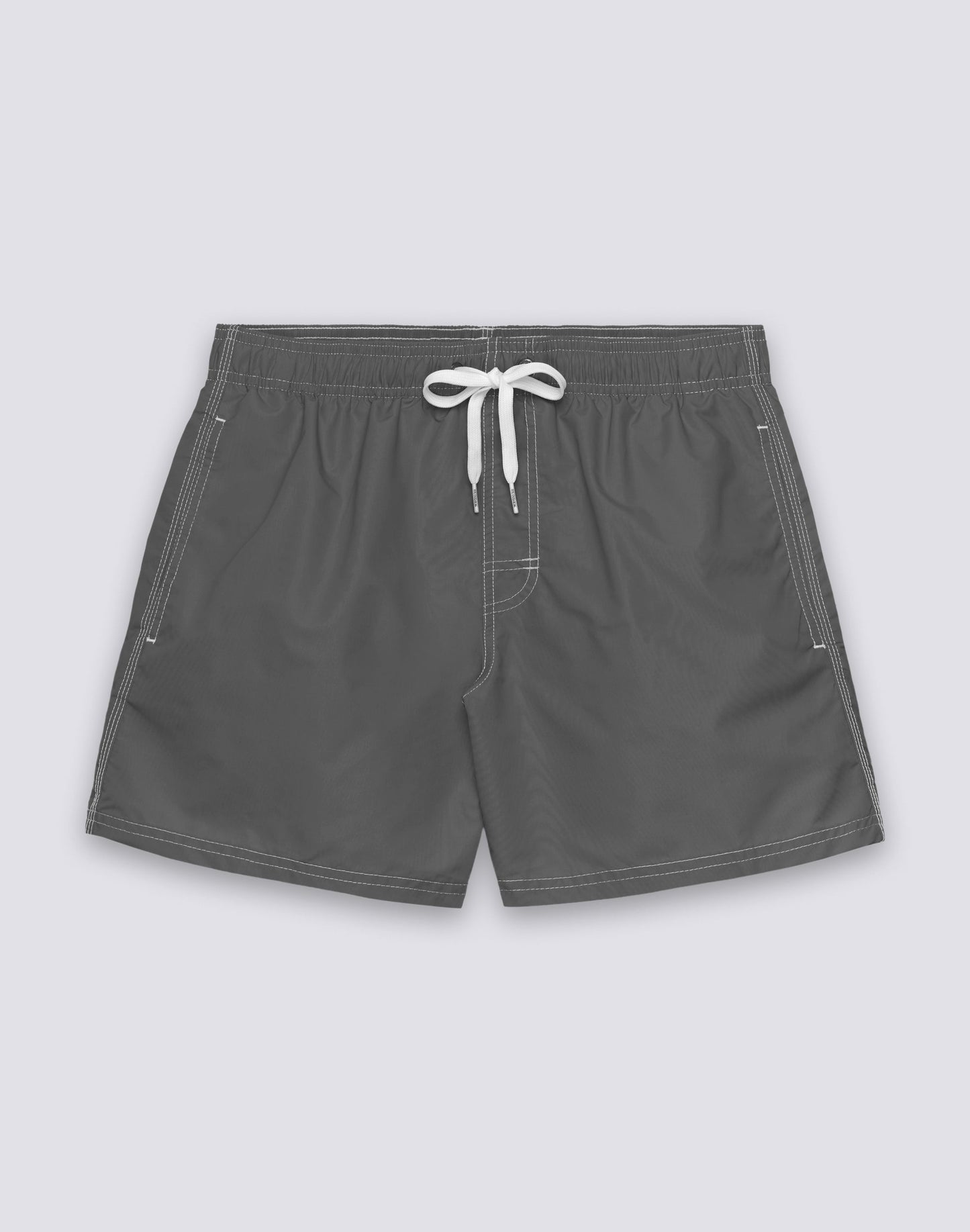 Iconic Taffeta Elastic Waist Boardshort - Medium Grey