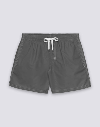 Iconic Taffeta Elastic Waist Boardshort - Medium Grey
