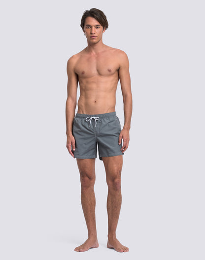 Iconic Taffeta Elastic Waist Boardshort - Medium Grey