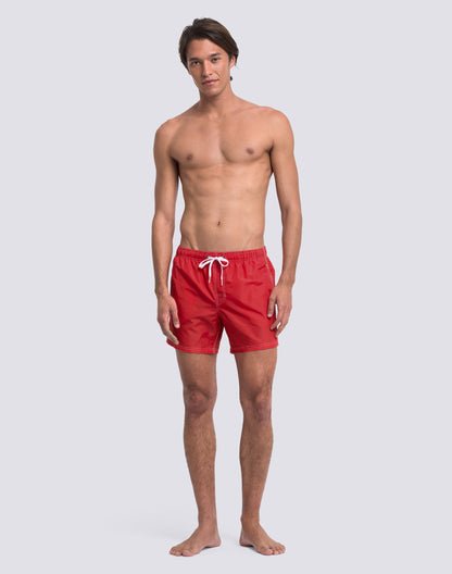 Iconic Taffeta Elastic Waist Boardshort - Lolly Red