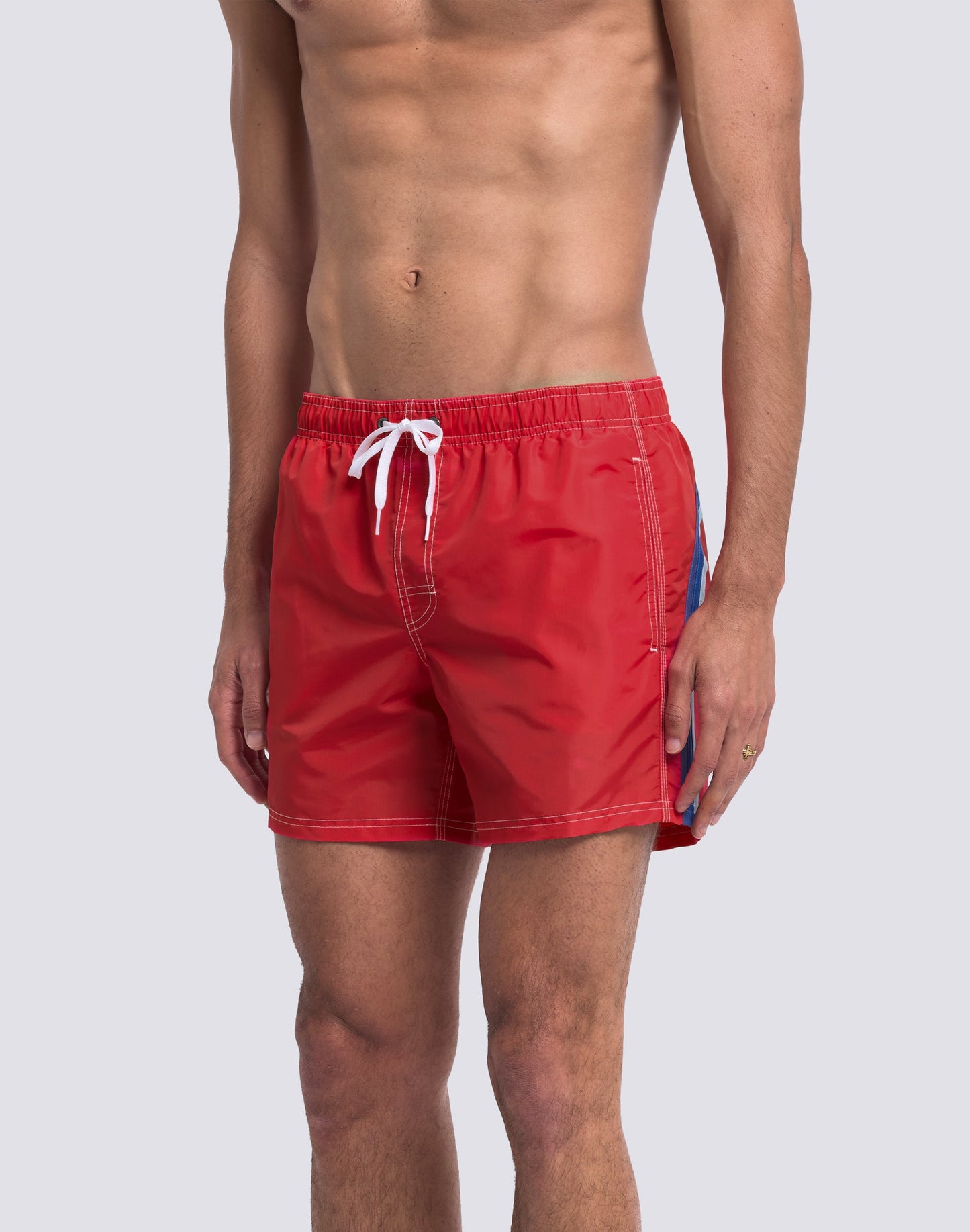 Iconic Taffeta Elastic Waist Boardshort - Lolly Red