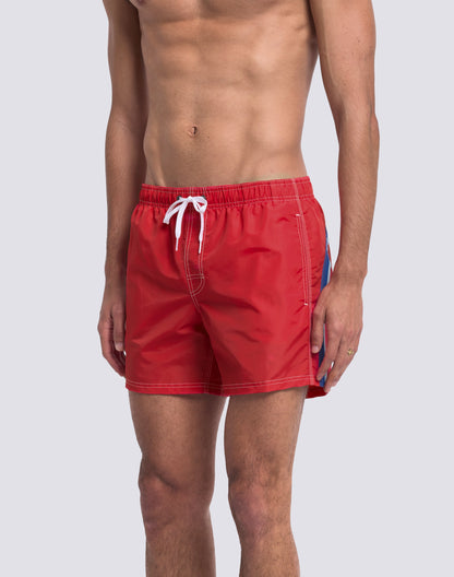 Iconic Taffeta Elastic Waist Boardshort - Lolly Red