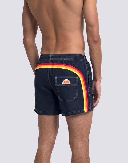Iconic Taffeta Elastic Waist Boardshort - Vintage Dark Navy