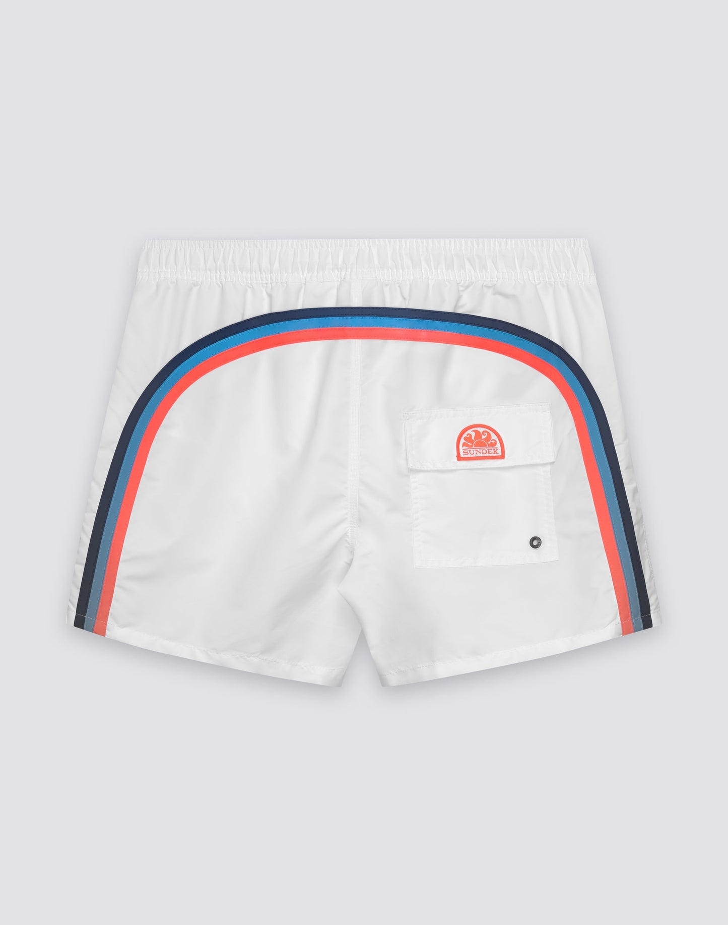 Taffeta Semi-Elastic Waist Boardshort - White