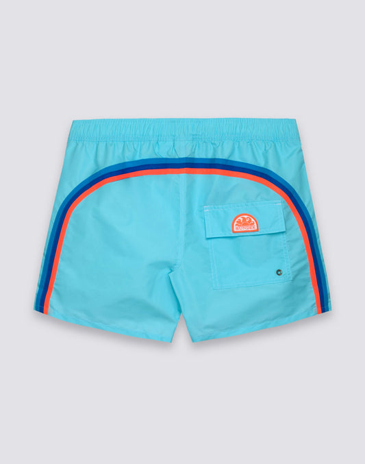 Sundek Taffeta Semi-Elastic Waist Boardshort - Lunar Sky Blue