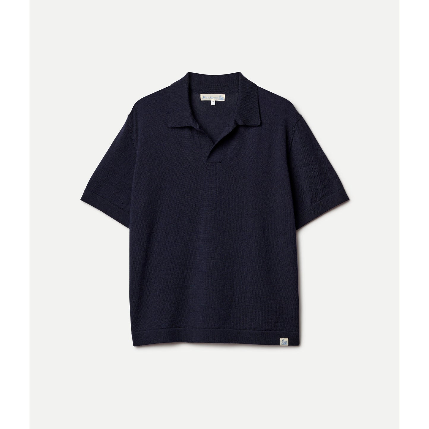 Refined Merino Wool Short Sleeve Women's Polo Shirt - Dark Navy - DUNE + SALT