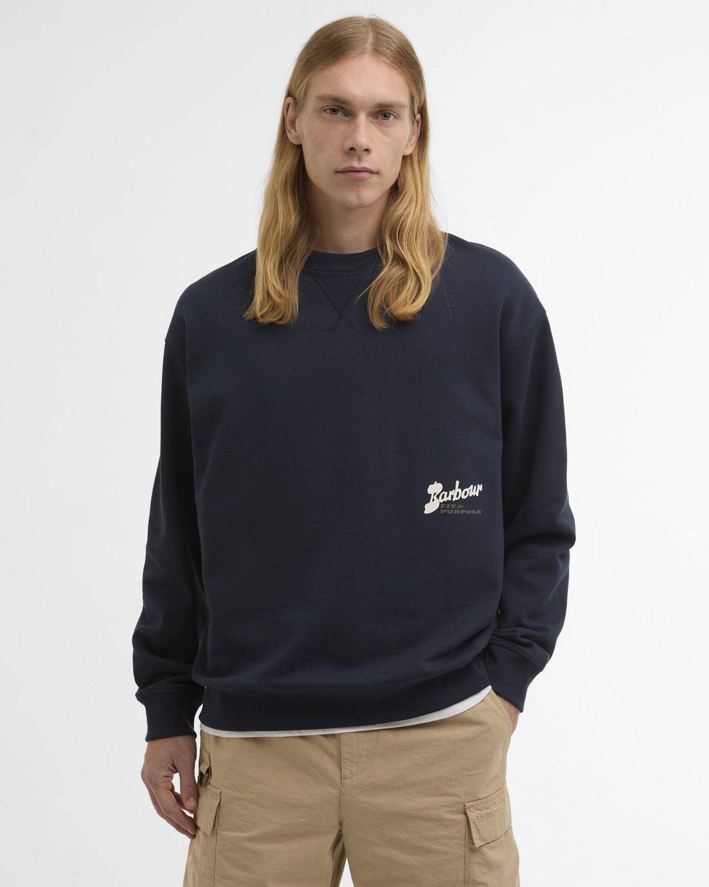 Blythe Crew Neck Jumper - Navy - DUNE + SALT