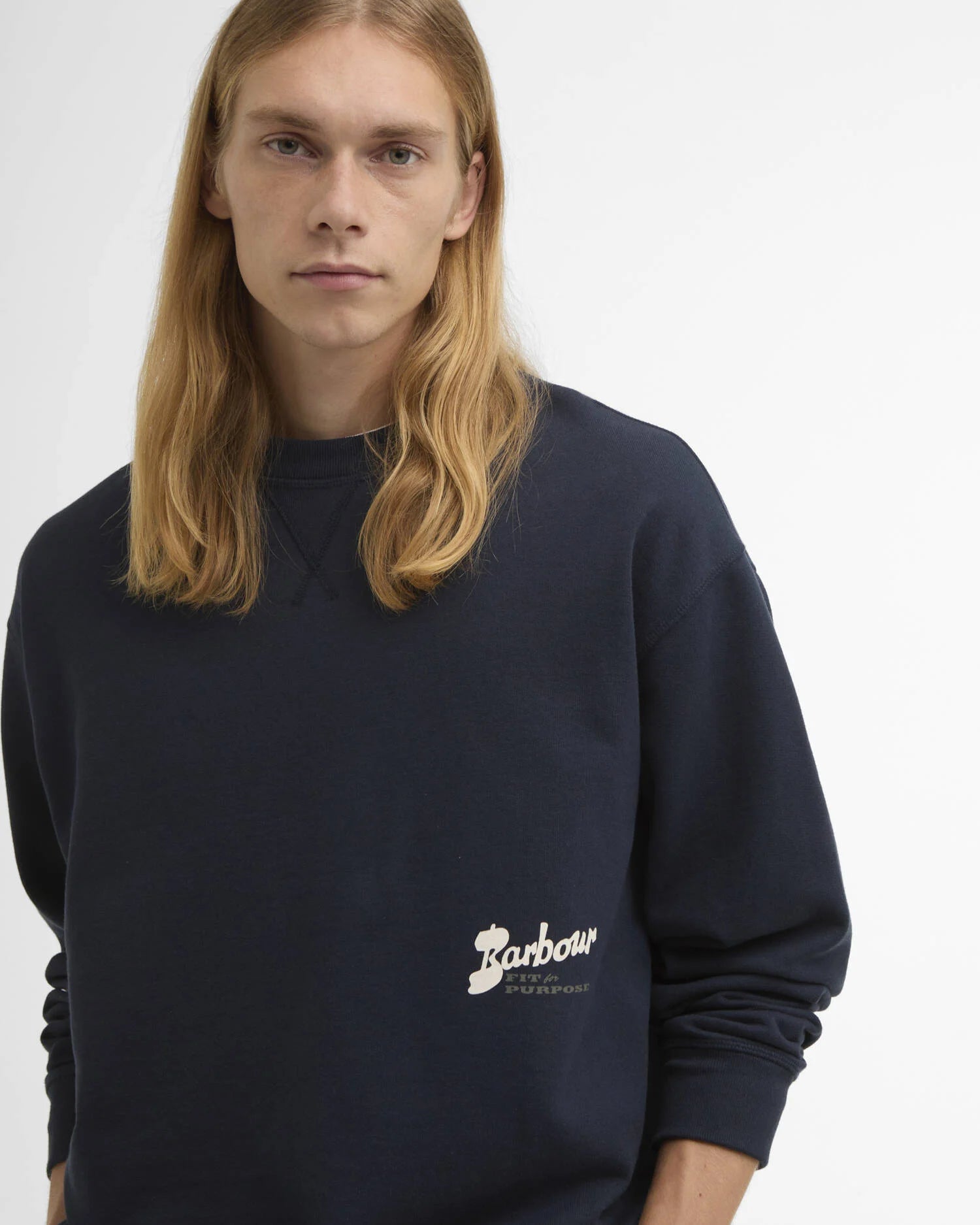 Blythe Crew Neck Jumper - Navy - DUNE + SALT