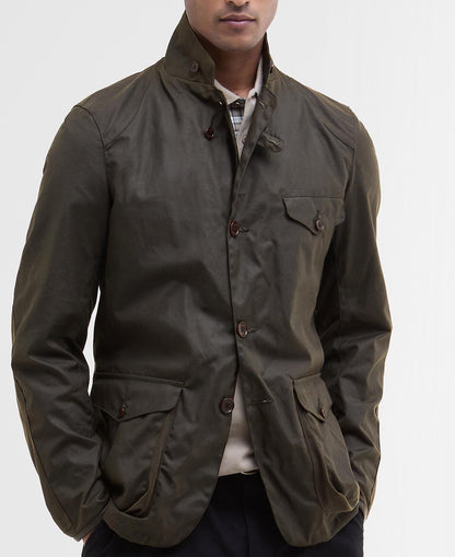Beacon Sports Waxed Jacket - Olive, detail