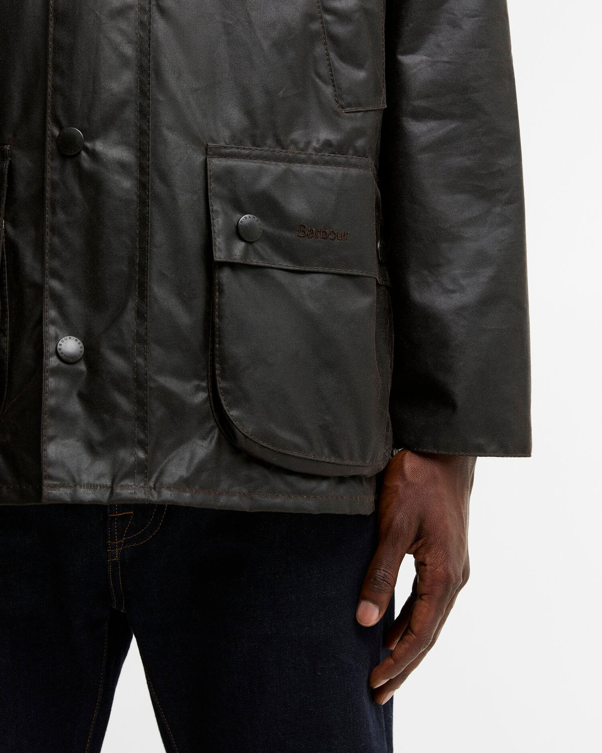 Bedale Waxed Jacket - Rustic, detail