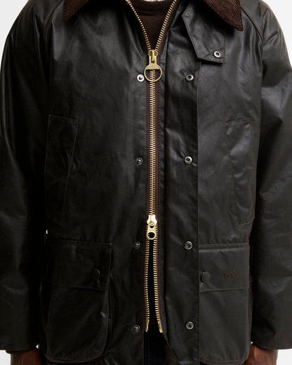 Bedale Waxed Jacket - Rustic, detail