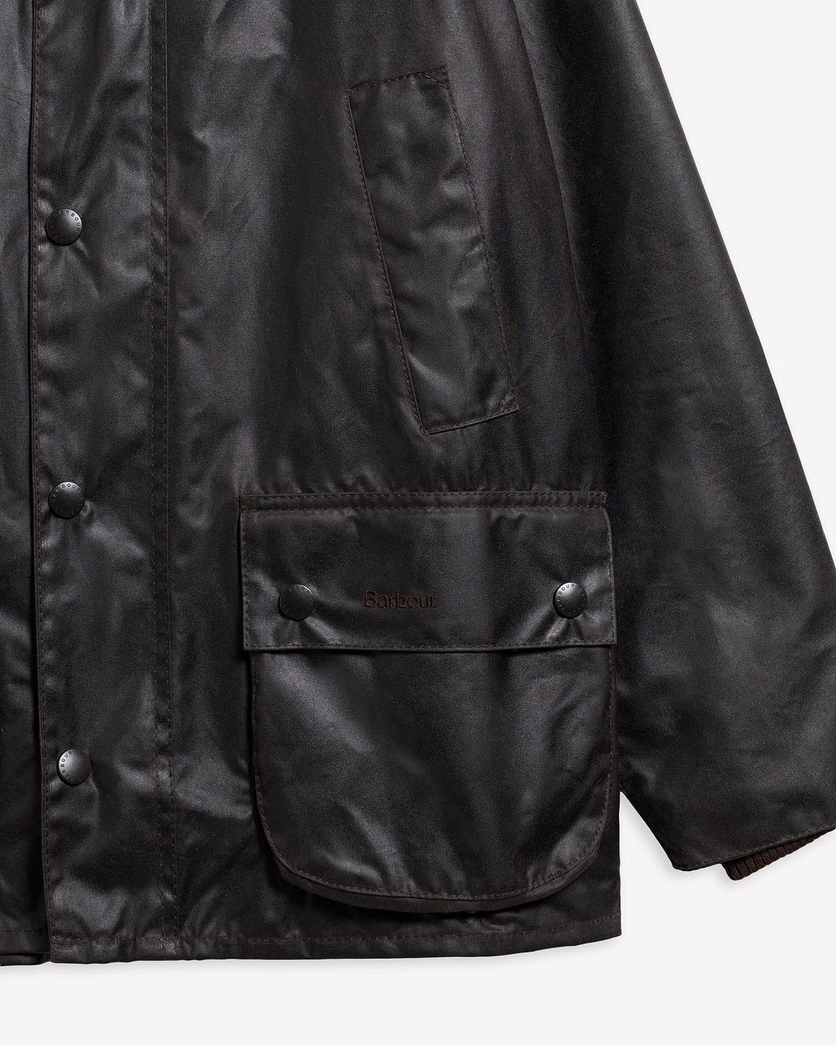 Bedale Waxed Jacket - Rustic, detail