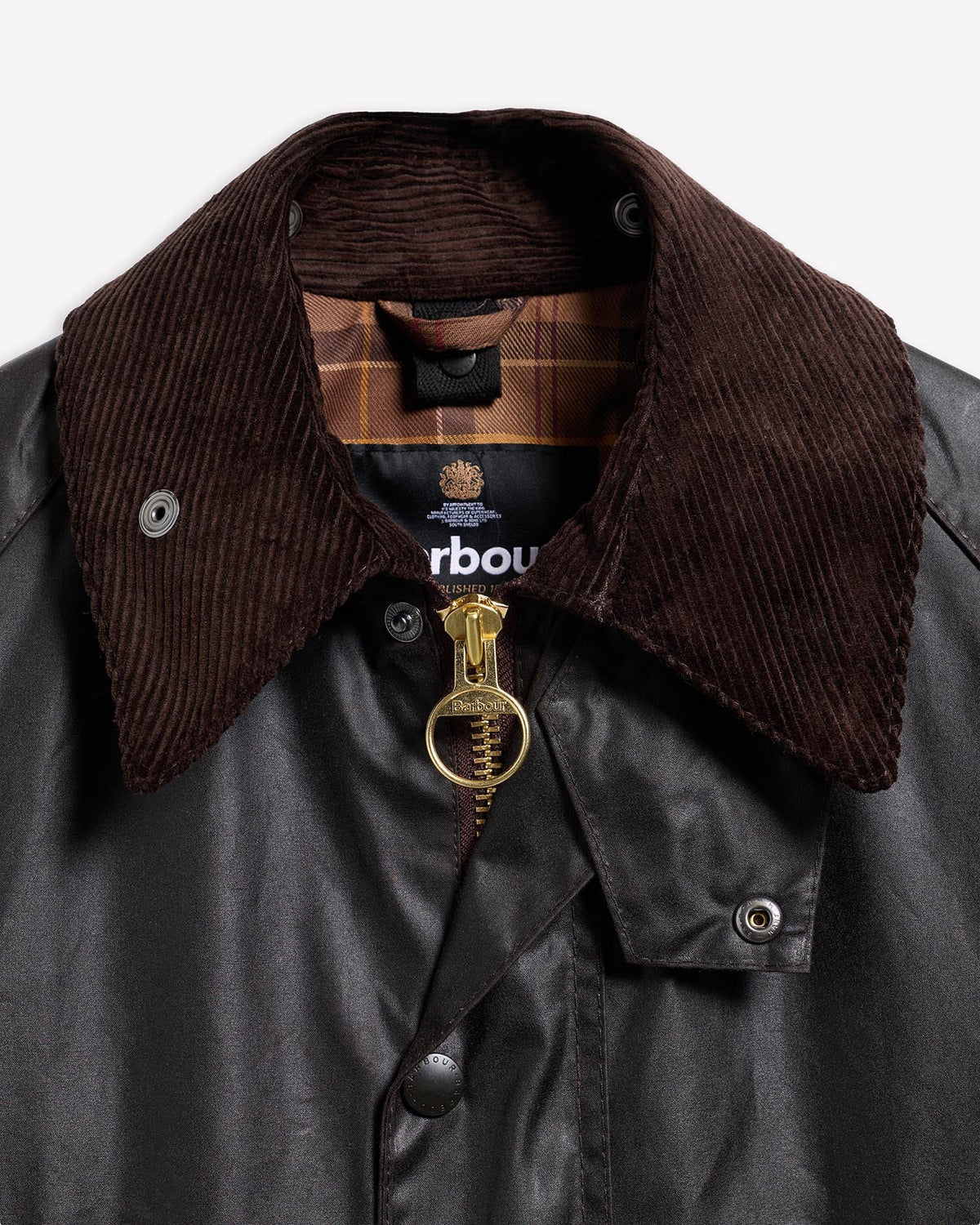Bedale Waxed Jacket - Rustic, detail