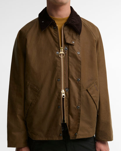 Transport Waxed Jacket - Sand, detail