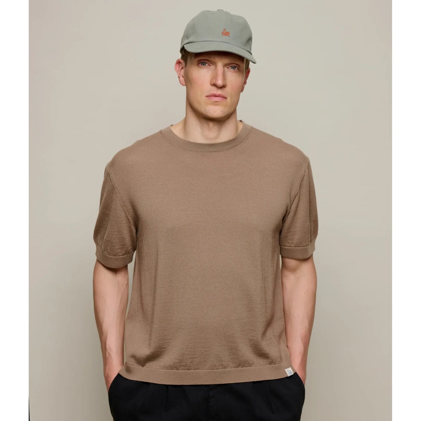 Refined Knitted Merino Wool T-Shirt - Shore Sand - DUNE + SALT