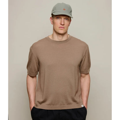 Refined Knitted Merino Wool T-Shirt - Shore Sand - DUNE + SALT