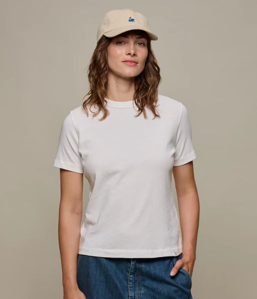 Supple Authentic Jersey Cotton Women's T-Shirt - Crisp White - DUNE + SALT