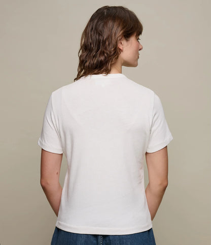 Supple Authentic Jersey Cotton Women's T-Shirt - Crisp White - DUNE + SALT