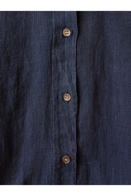 Coraz Linen Shirt - Midnight - DUNE + SALT