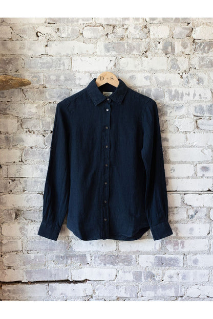 Coraz Linen Shirt - Midnight - DUNE + SALT