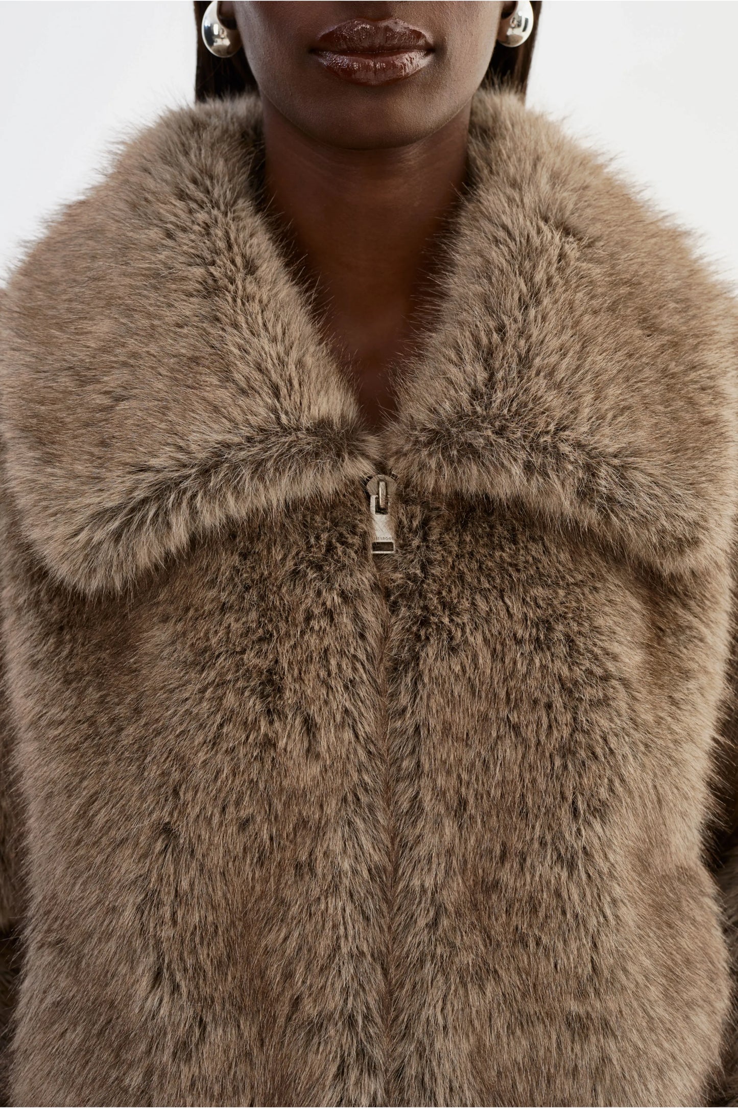Nova Faux Fur Coat - Wolf